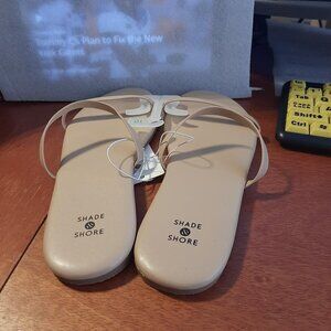 NEW With Tag ! Shade & Shore Women Indi Slide Sandals Tan Size 9/10/11